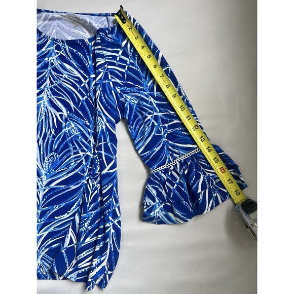 Lilly Pulitzer Laddie Top Women’s Small Twilight Blue Ruffle Sleeves - Picture 9 of 9